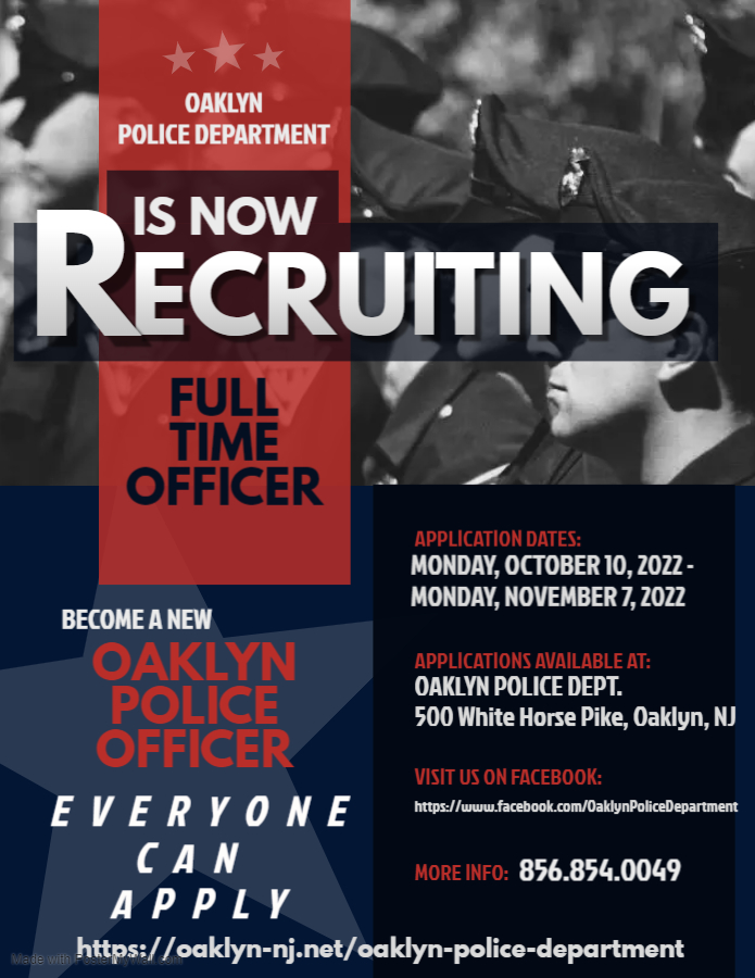 Oaklyn, NJ Police Jobs - Entry Level, Certified | PoliceApp