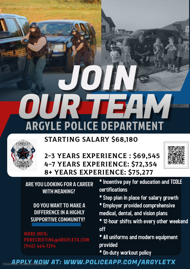 Argyle TX Police Jobs Certified PoliceApp