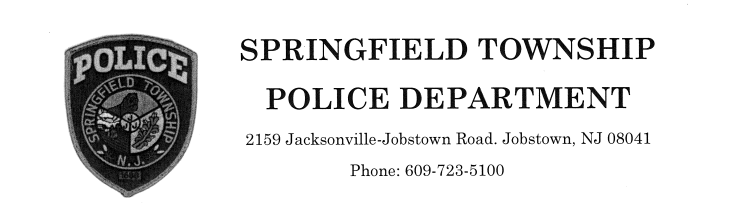 Springfield Township Police Department, NJ Police Jobs