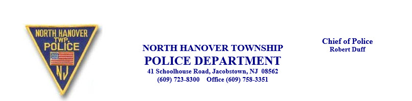 North Hanover Police Department, NJ Police Jobs