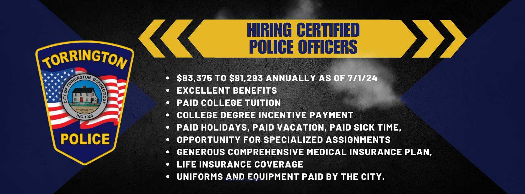 Torrington Police Department, CT Police Jobs
