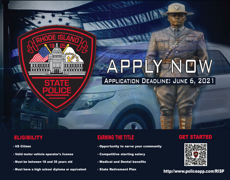 Rhode Island State Police, RI Police Jobs - Entry Level | PoliceApp